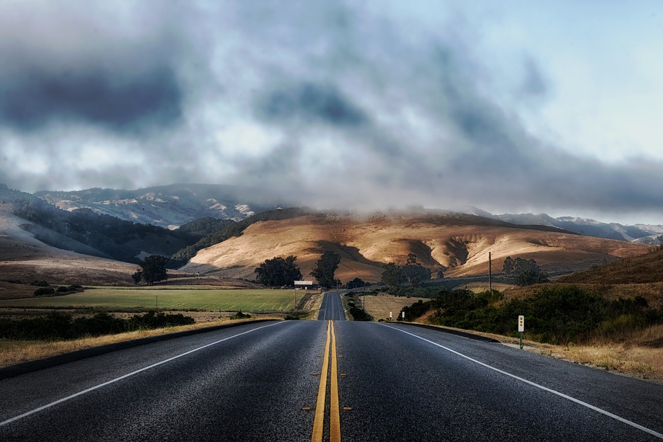 View of long road